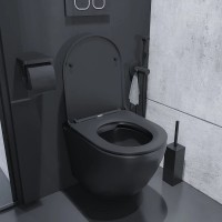 Унитаз подвесной Iddis Blanco BLAR3BMi25, безободковый, сиденье микролифт, черный