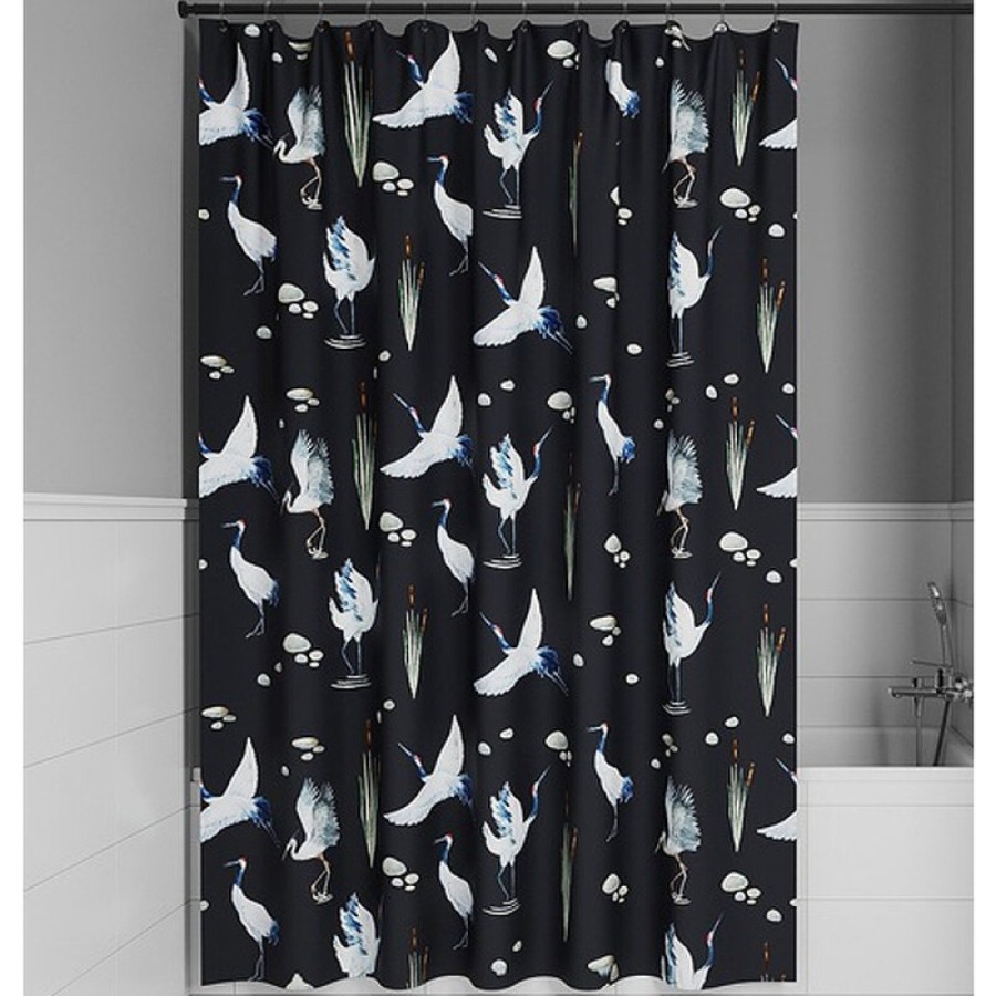 Штора для ванной комнаты Iddis Base BP01P18i11, 180 x 200 см, полиэстер, цвет черный
