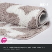 Коврик для ванной комнаты Iddis Base BPQS03Mi12, 50 x 80 см, серо-коричневый