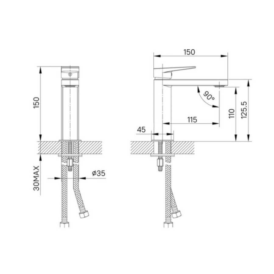 Смеситель для раковины Iddis Bridge BRDSB00i01, хром