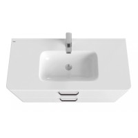 Тумба с раковиной Iddis Brick 100 см подвесная, 2 ящика, белый, BRI10WFi95K