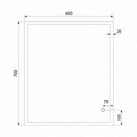Зеркало Iddis Brick 60 см BRI6000i98, с подсветкой и сенсорным включением