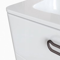 Тумба под раковину Iddis Brick 60 см подвесная, 2 ящика, белый, BRI60WFi95