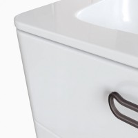 Тумба с раковиной Iddis Brick 60 см подвесная, 2 ящика, белый, BRI60WFi95K