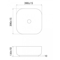 Раковина Iddis Bridge BRIBM04i27 39 см накладная, черный матовый