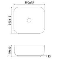 Раковина Iddis Bridge BRIBM05i27 50 см накладная, черный матовый