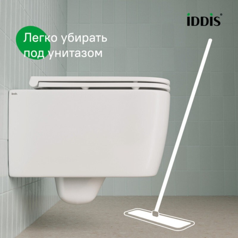 Подвесной унитаз Iddis Bridge BRIRNSEi25, безободковый, с сиденьем Soft Close, белый