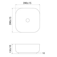 Раковина Iddis Bridge BRIWS04i27 39 см накладная, белый