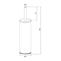 Ершик Iddis Optima Home напольный, белый, 01, BRUWT0i47