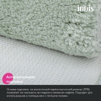 Набор ковриков для ванной комнаты Iddis Base BSET05Mi13, 50 x 80 см + 50 x 50 см, полиэстер, светло-зеленый