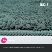 Набор ковриков для ванной комнаты Iddis Base BSET06Mi13, 50 x 80 см + 50 x 50 см, полиэстер, зеленый