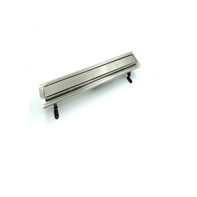 Дренажный канал Timo Basic Steel 60 см с решеткой под плитку, цвет сталь, BSPG-60 S50Rb