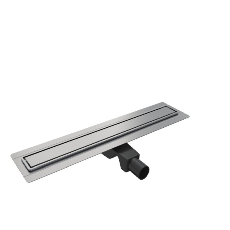 Дренажный канал Timo Basic Steel 60 см с решеткой под плитку, цвет сталь, BSPG-60 S50Rb
