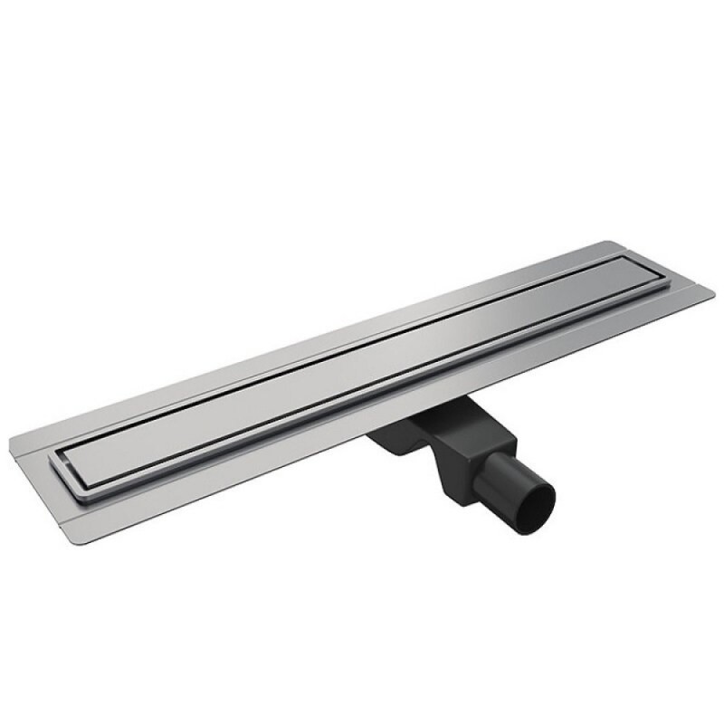 Дренажный канал Timo Basic Steel 70 см с решеткой под плитку, цвет сталь, BSPG-70 S50Rb