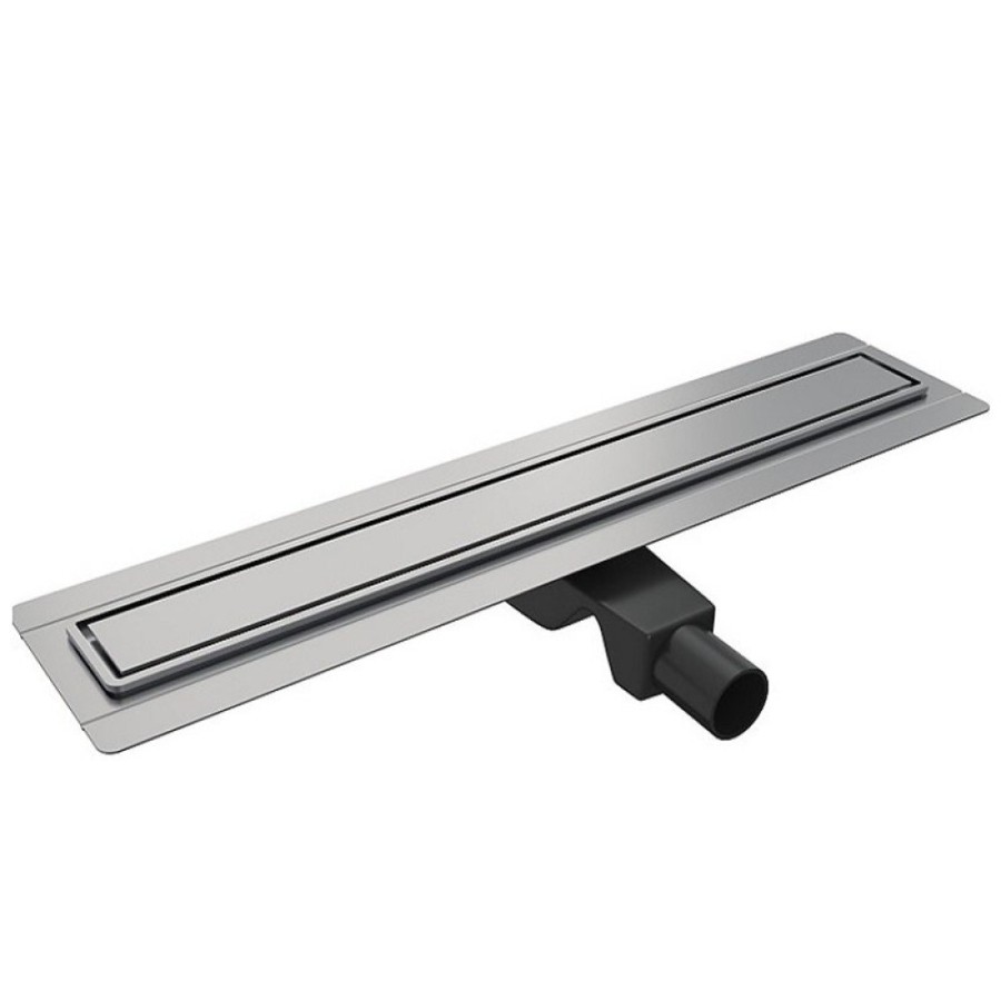 Дренажный канал Timo Basic Steel 70 см с решеткой под плитку, цвет сталь, BSPG-70 S50Rb