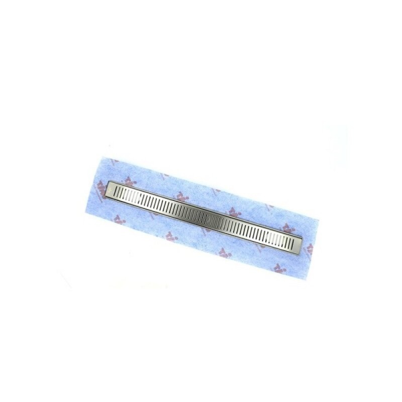 Дренажный канал Timo Basic Steel 80 см с решеткой STRIP, цвет сталь, BSSG-80 S50Rb
