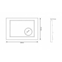 Смывная клавиша Cersanit Geometry BU-GMT/Cm, хром матовый