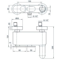 Смеситель Cezares Butterfly VM-04 для душа