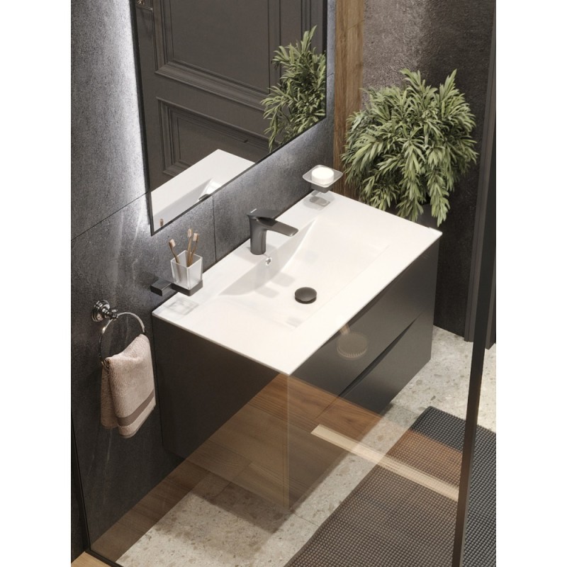 BOND BV0288 Чёрный донный клапан с переливом для раковины