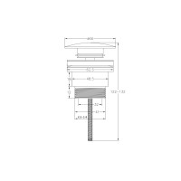 BOND BV0388 Черный донный клапан универсальный для раковины