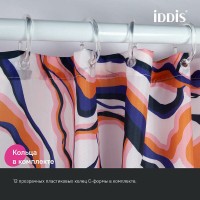 Штора для ванной комнаты Iddis Base BX01P18i11, 180 x 200 см, полиэстер, цвет разноцветный