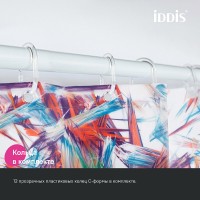 Штора для ванной комнаты Iddis Base BX05P18i11, 180 x 200 см, полиэстер, разноцветный