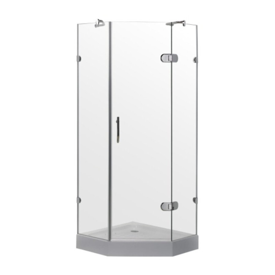 Душевой уголок Timo BY-839/80C, 80 x 80 см, с поддоном, стекла прозрачные, профиль хром