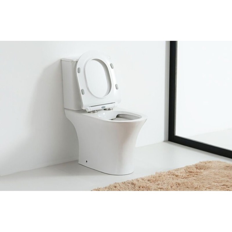 Напольный унитаз Orange, безободковый, крышка микролифт, белый, C01-000W