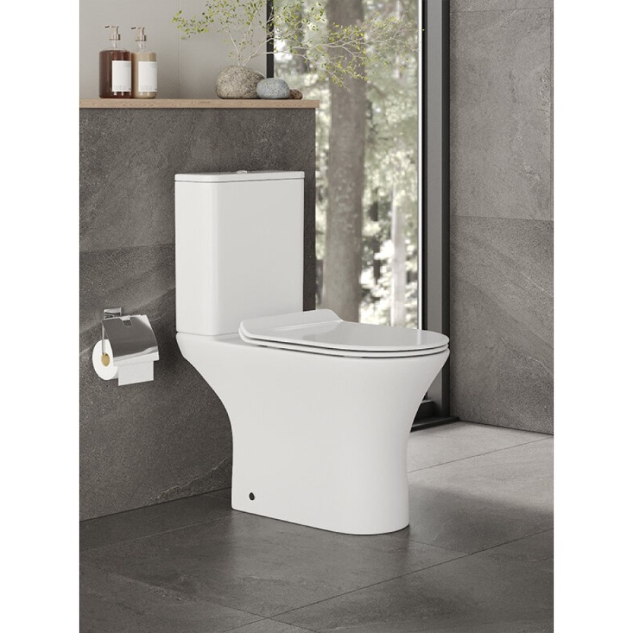 Напольный унитаз Orange, безободковый, крышка микролифт, белый, C01-000W