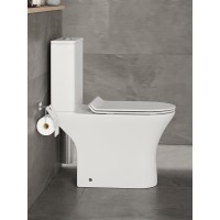 Напольный унитаз Orange, безободковый, крышка микролифт, белый, C01-000W