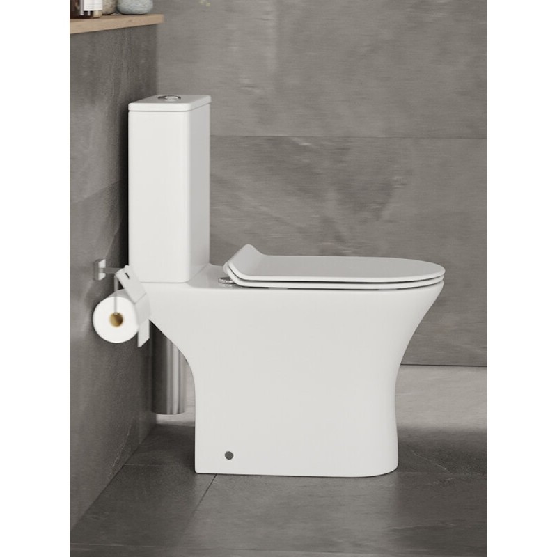 Напольный унитаз Orange, безободковый, крышка микролифт, белый, C01-000W
