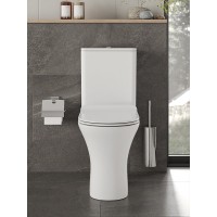 Напольный унитаз Orange, безободковый, крышка микролифт, белый, C01-000W