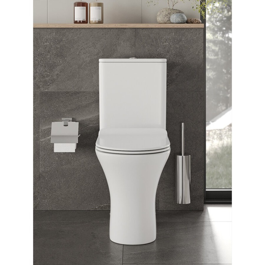 Напольный унитаз Orange, безободковый, крышка микролифт, белый, C01-000W