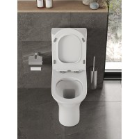 Напольный унитаз Orange, безободковый, крышка микролифт, белый, C01-000W