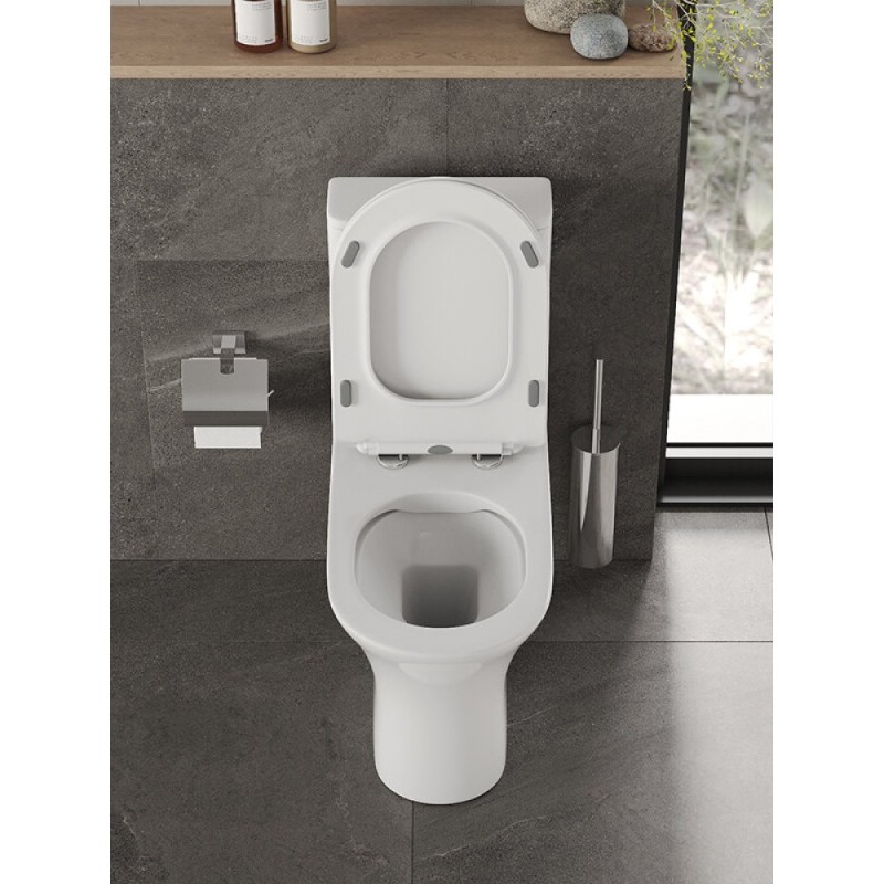Напольный унитаз Orange, безободковый, крышка микролифт, белый, C01-000W