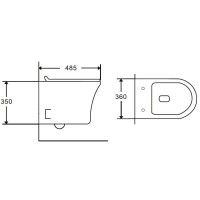 Подвесной унитаз Orange C01-100W безободковый, крышка микролифт, белый