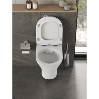 Подвесной унитаз Orange C01-100W безободковый, крышка микролифт, белый