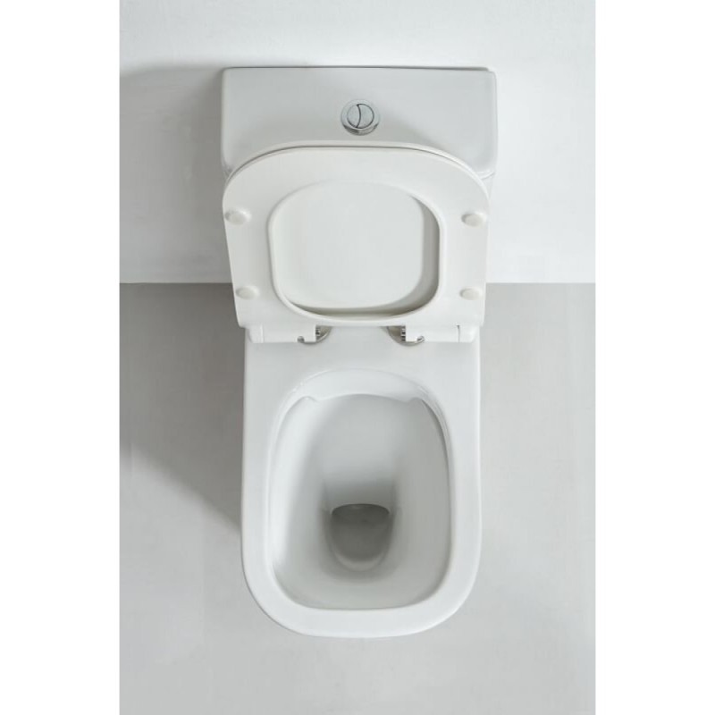 Напольный унитаз Orange, безободковый, крышка микролифт, белый, C02-000W