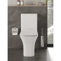 Напольный унитаз Orange, безободковый, крышка микролифт, белый, C02-000W