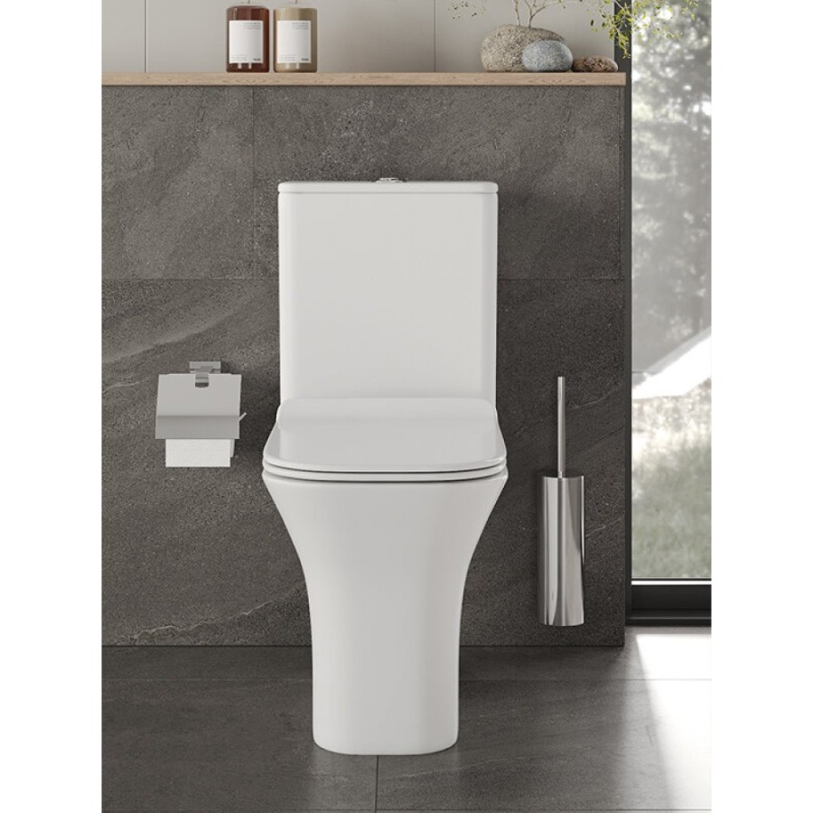 Напольный унитаз Orange, безободковый, крышка микролифт, белый, C02-000W