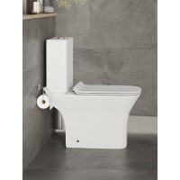 Напольный унитаз Orange, безободковый, крышка микролифт, белый, C02-000W