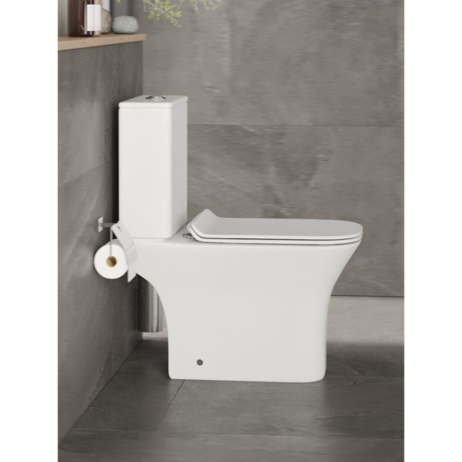 Напольный унитаз Orange, безободковый, крышка микролифт, белый, C02-000W