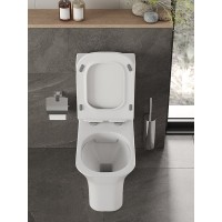 Напольный унитаз Orange, безободковый, крышка микролифт, белый, C02-000W