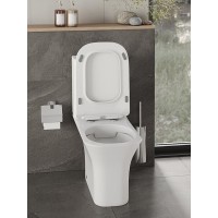 Напольный унитаз Orange, безободковый, крышка микролифт, белый, C02-000W