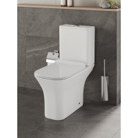 Напольный унитаз Orange, безободковый, крышка микролифт, белый, C02-000W