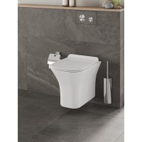 Подвесной унитаз Orange C02-100w, безободковый, крышка микролифт, белый