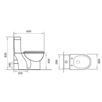 Напольный унитаз Orange, крышка микролифт, белый, C03-000w