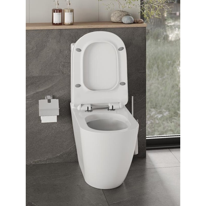 Напольный унитаз Orange, крышка микролифт, белый, C05-000W
