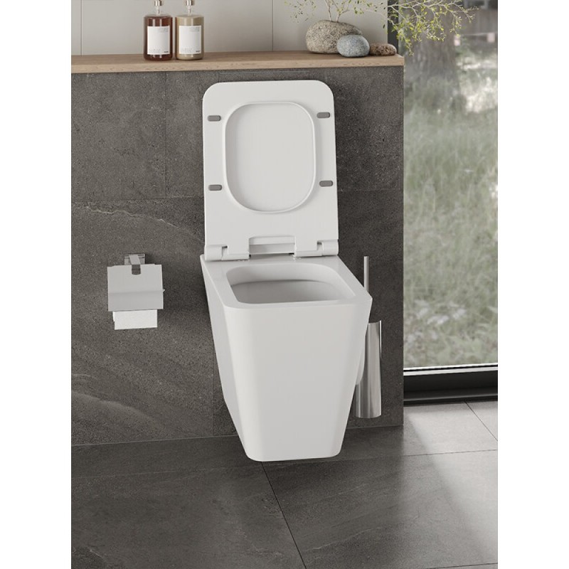 Подвесной унитаз Orange, крышка микролифт, белый, C06-100W