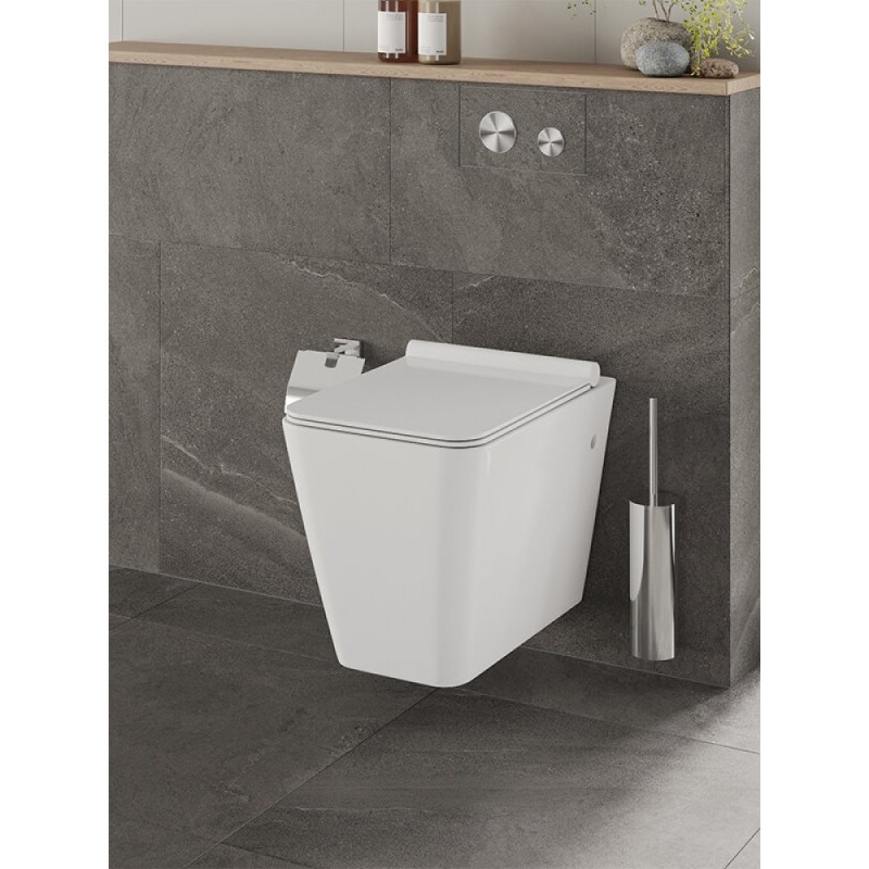 Подвесной унитаз Orange, крышка микролифт, белый, C06-100W